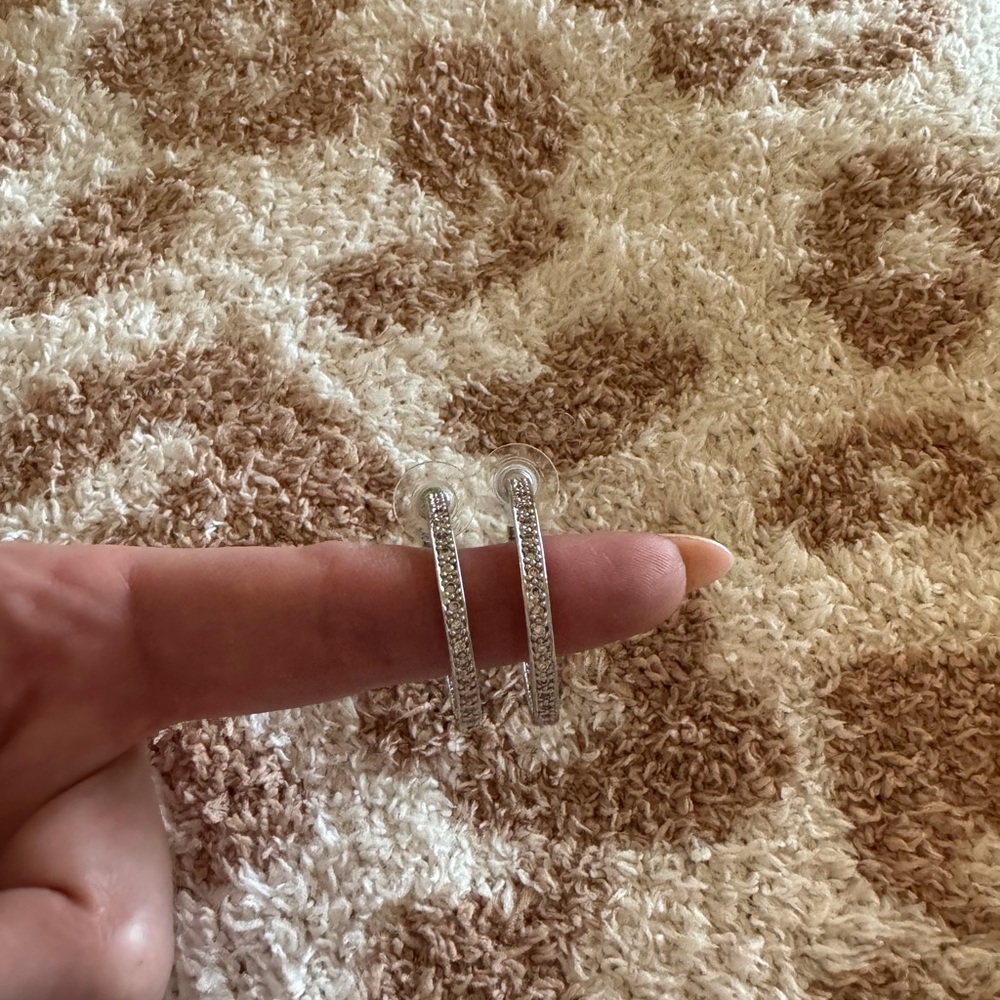 Silver hoop earrings